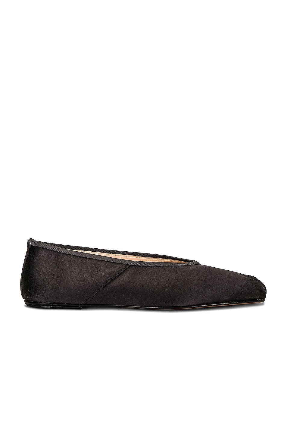Image 1 of The Row Satin Ballet Flats in Gunmetal