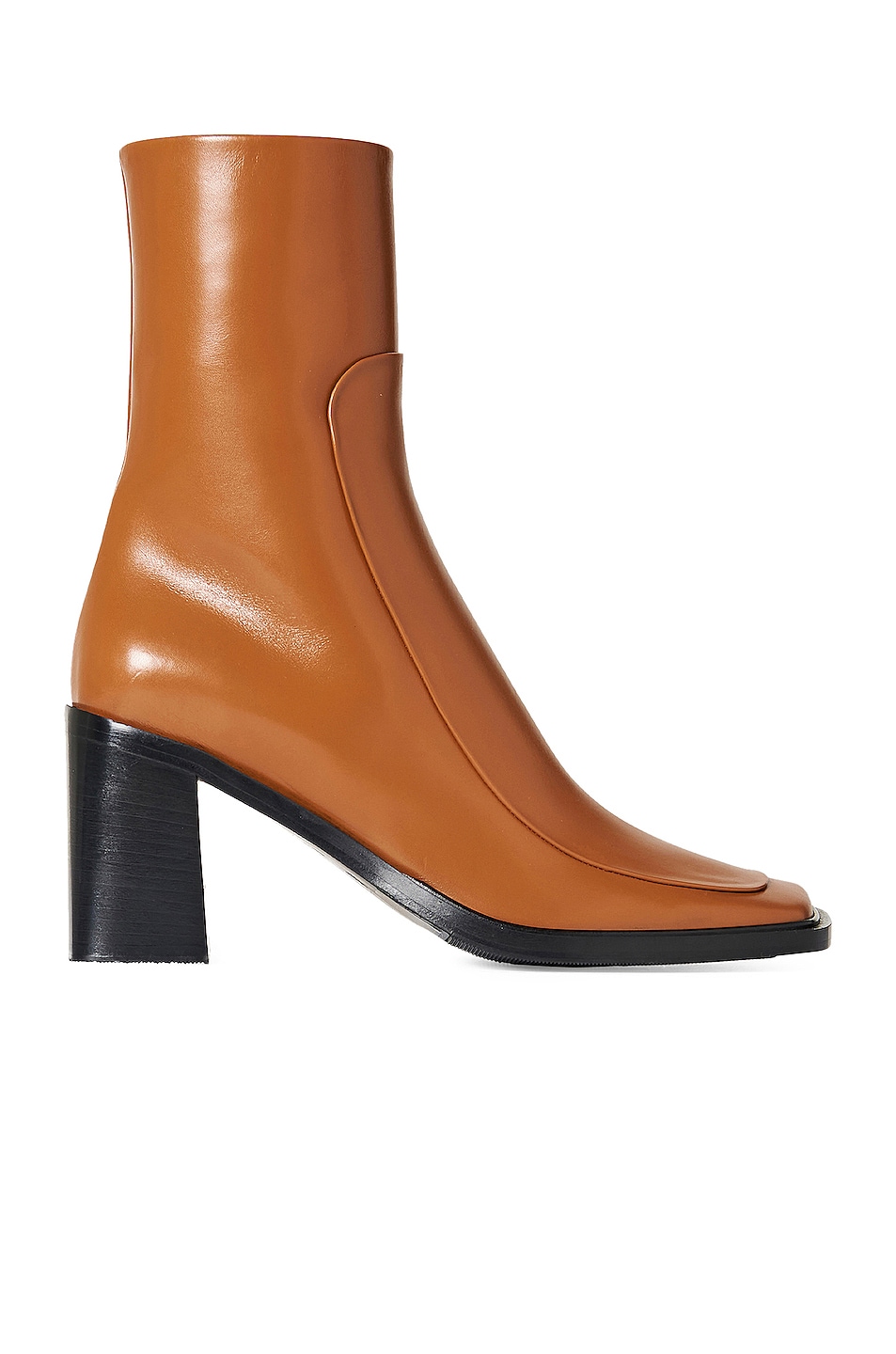 Image 1 of The Row Patch Leather Boots in Dark Cuir