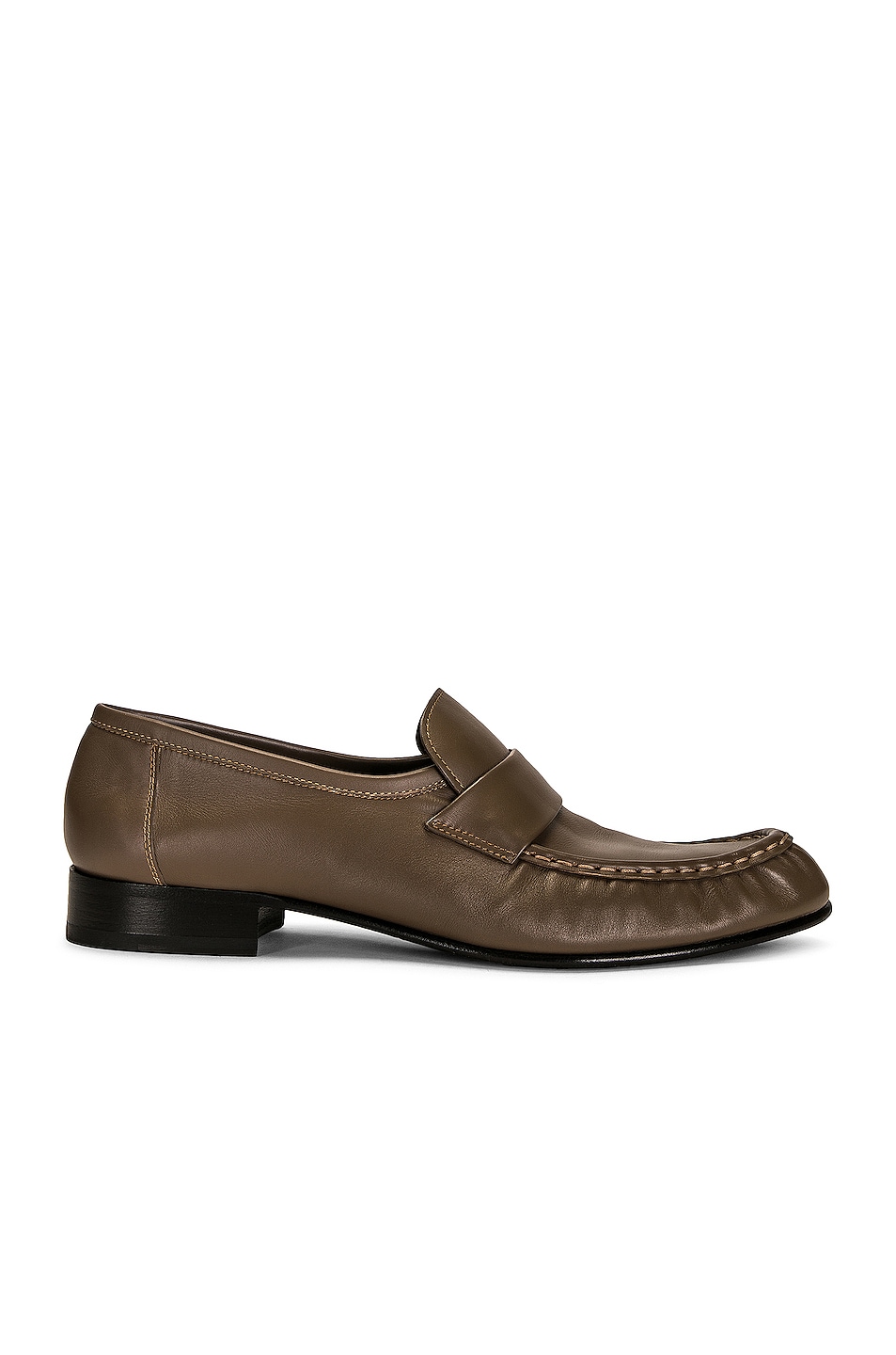 Image 1 of The Row Soft Loafer in Taupe