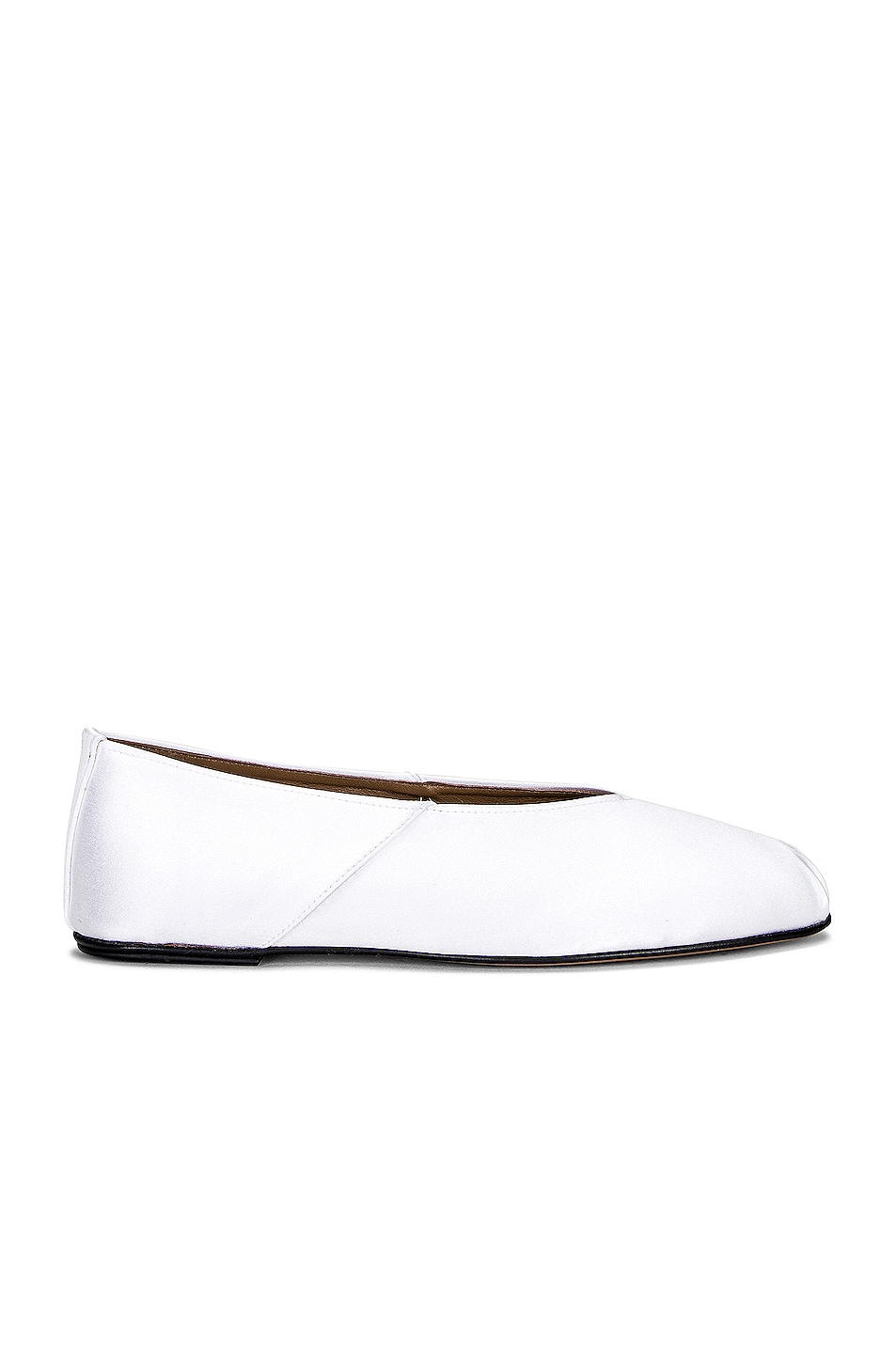 Image 1 of The Row Satin Ballet Flats in Ivory