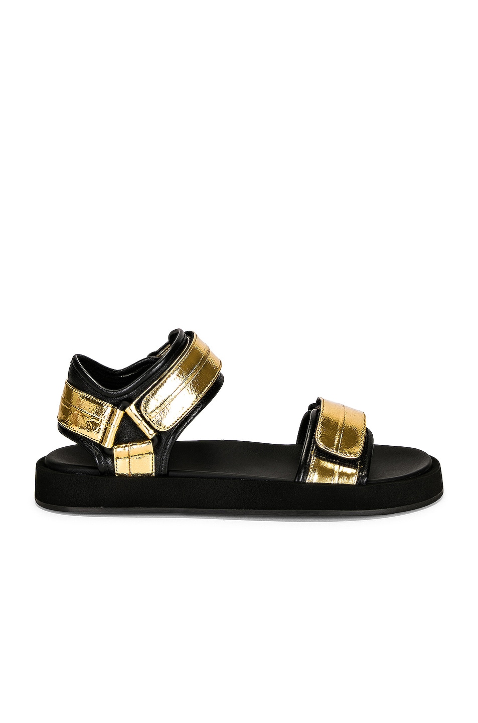 Image 1 of The Row for FWRD Hook and Loop Sandals in Gold