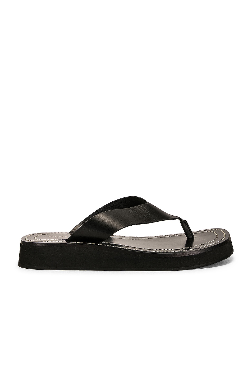 Image 1 of The Row Ginza Sandal in Black