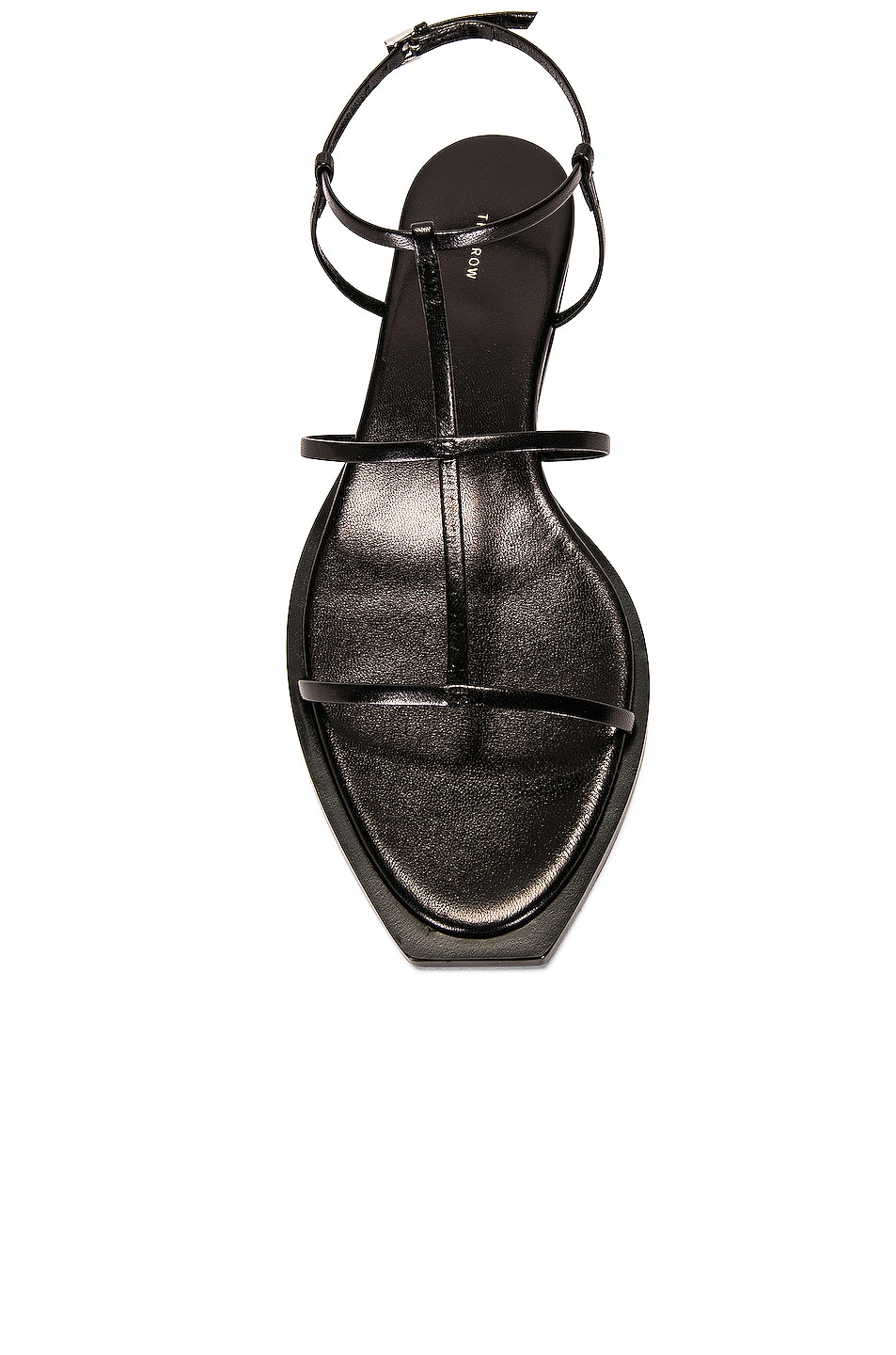 The Row T Bar Flat Sandals in Black | FWRD