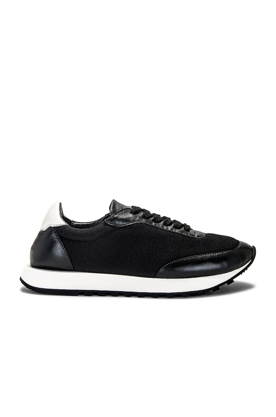Image 1 of The Row Owen Runner Sneaker in Black/White/Black