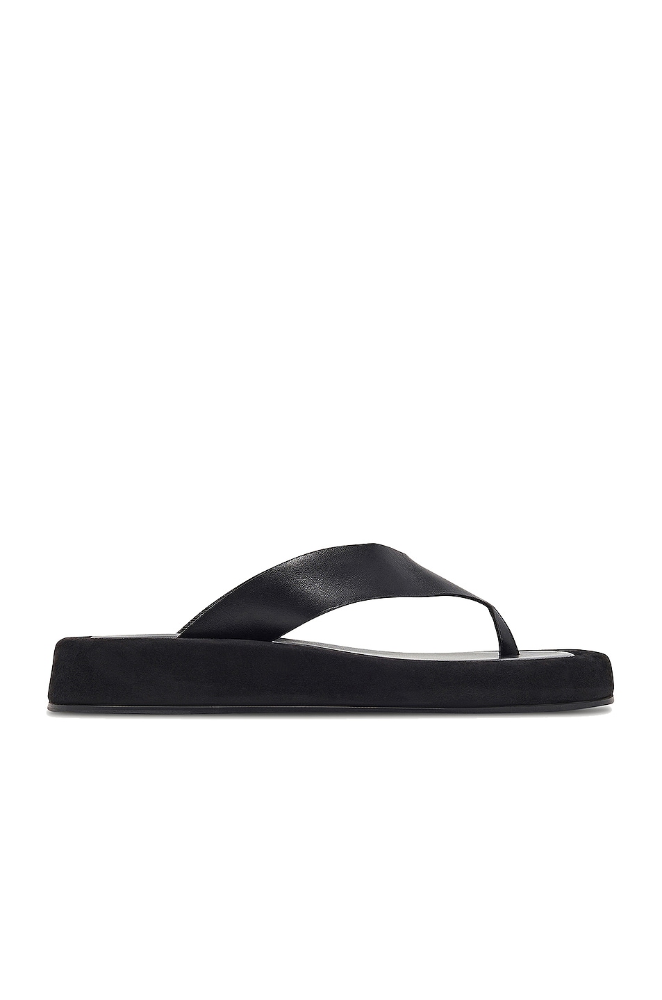 Image 1 of The Row Ginza Sandal in Black & Black