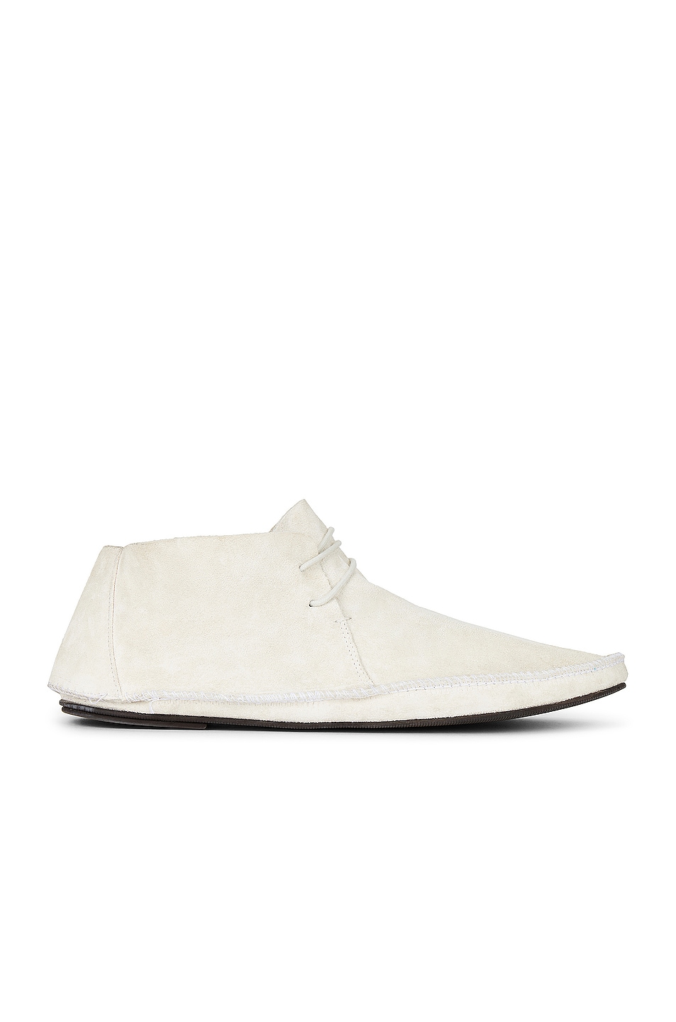 Image 1 of The Row Tyler Lace Up Boot in White Smoke