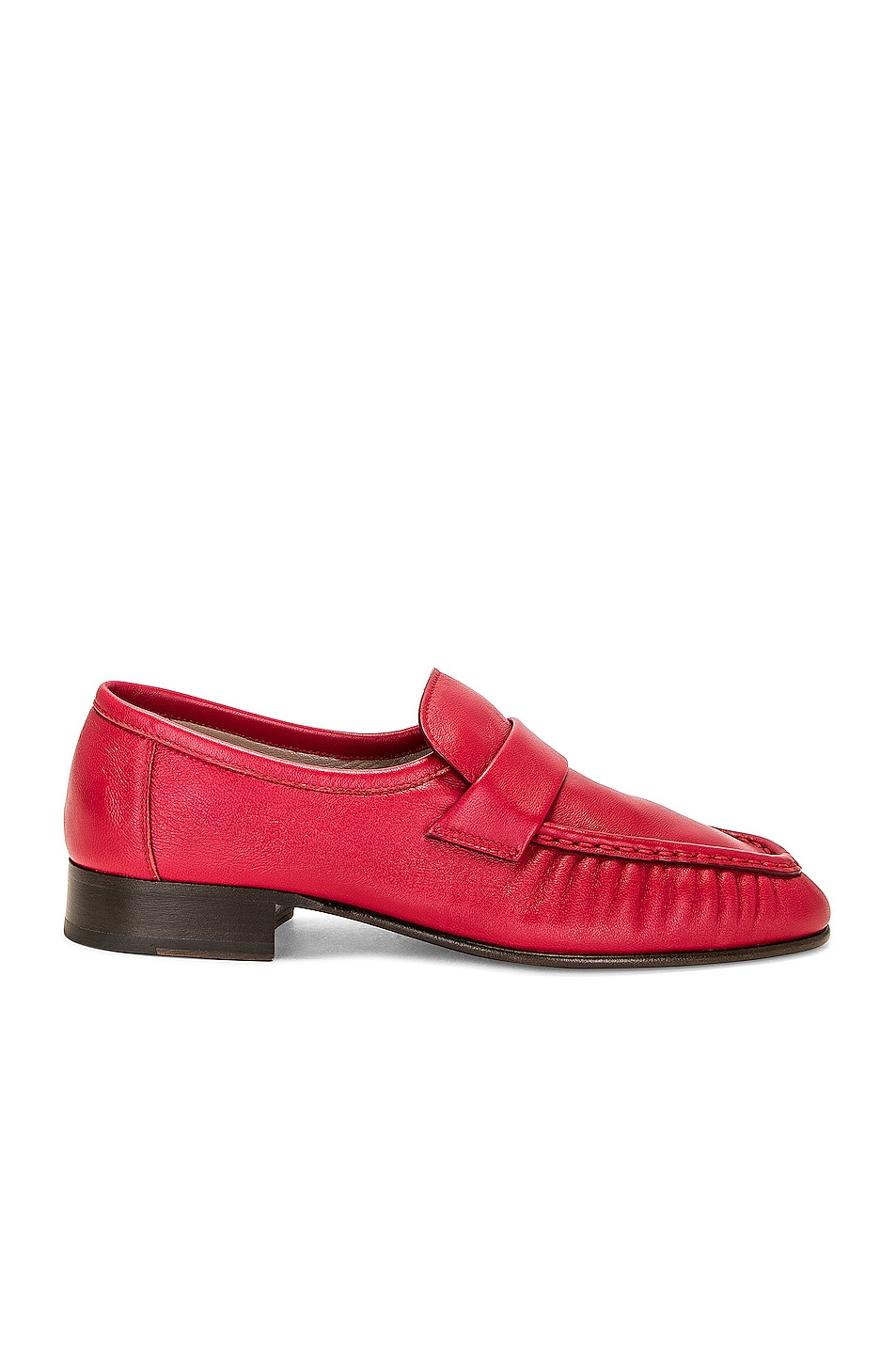 Image 1 of The Row Soft Loafer in Cardinal Red