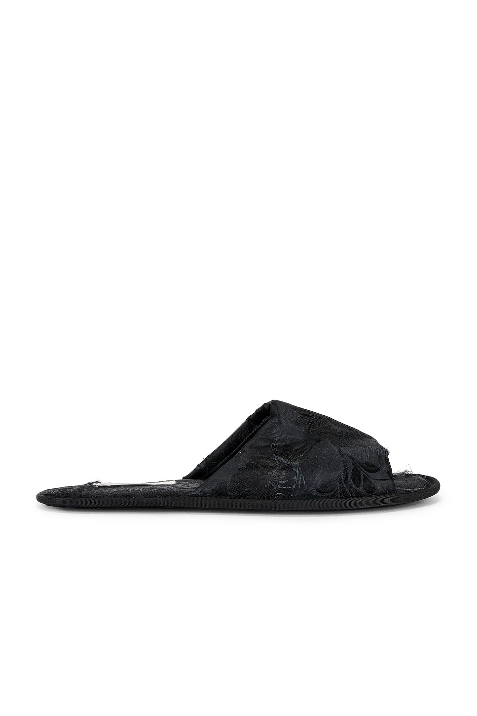 Image 1 of The Row Frances Open Toe Slipper in Black