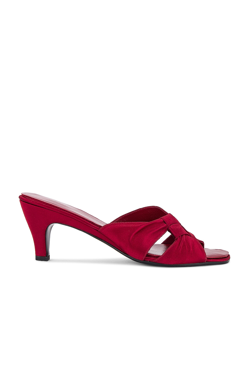 Image 1 of The Row Soft Knot Mule Sandal in Red
