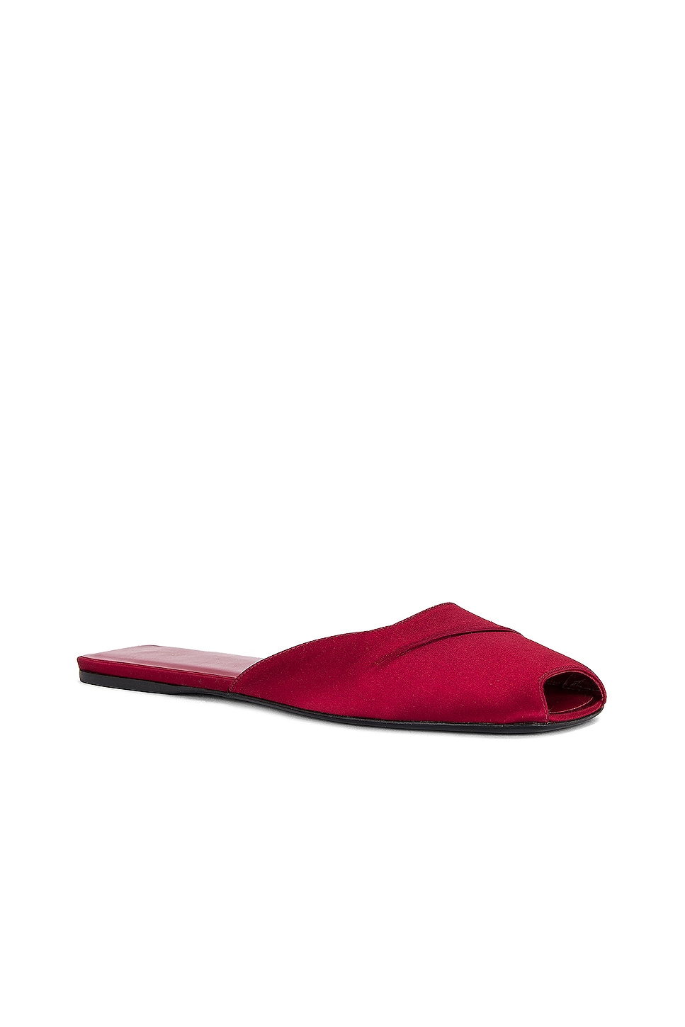 The Row Milla Satin Ballerina Mules In Red