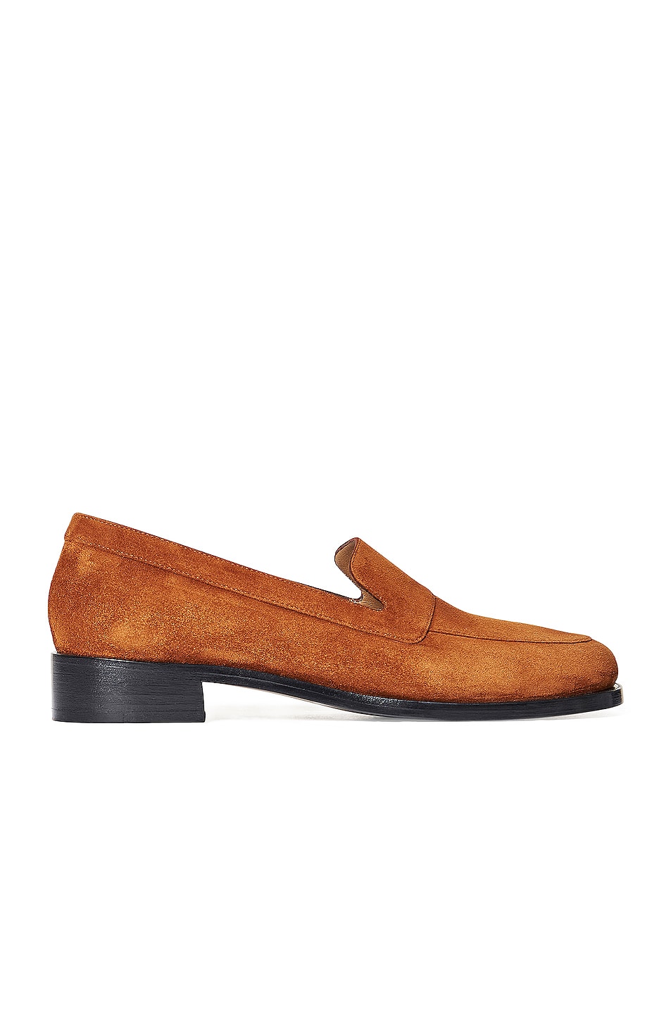 Image 1 of The Row Garcon Suede Loafers in Acorn