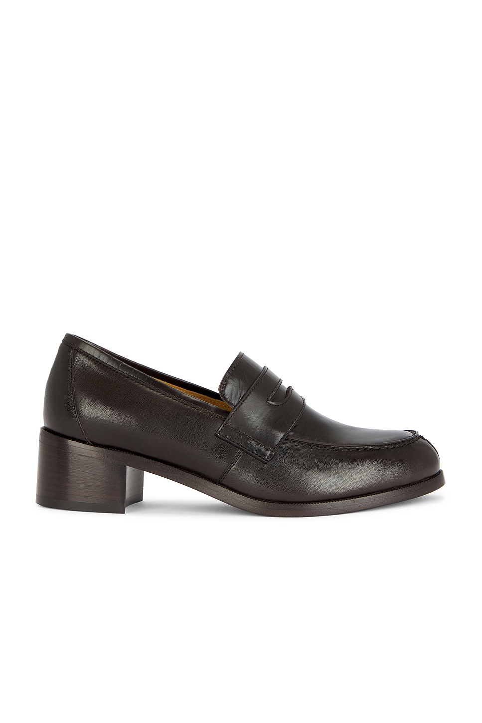 Image 1 of The Row Vera Loafer in CHOCOLATE