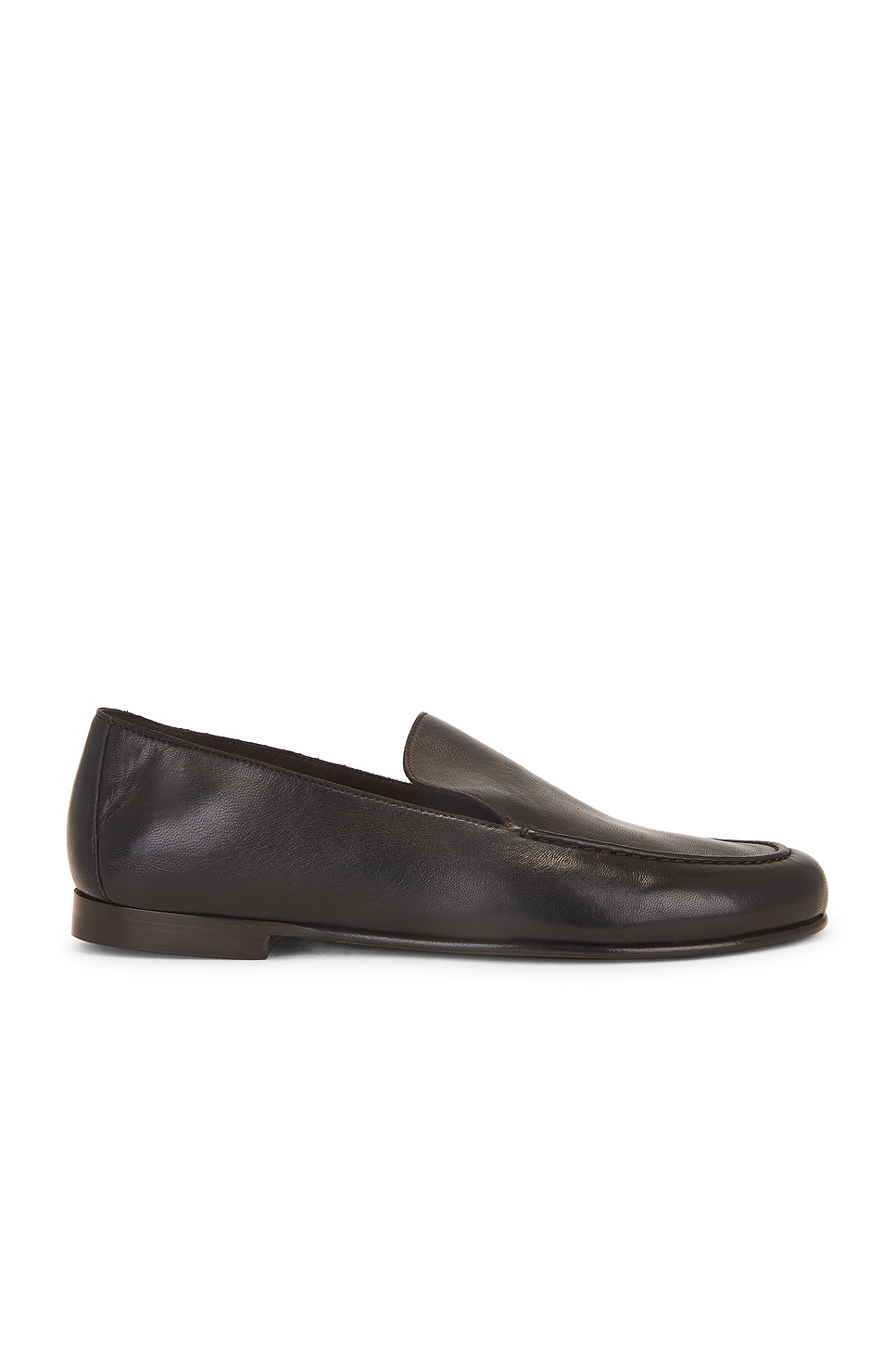Image 1 of The Row Colette Loafer in CHOCOLATE