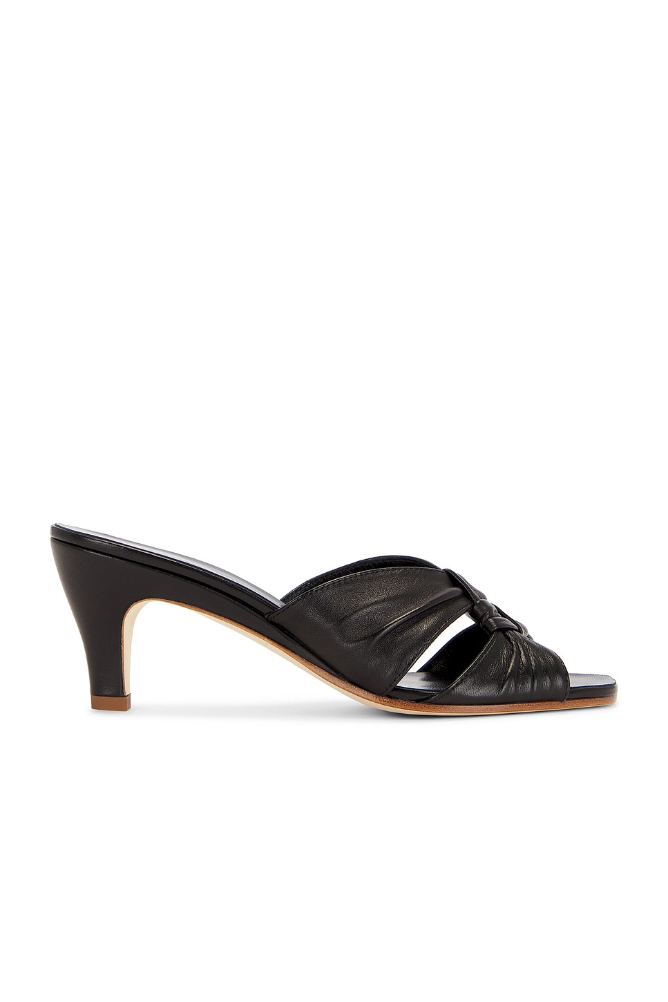 Image 1 of The Row Soft Knot Sandal in Black