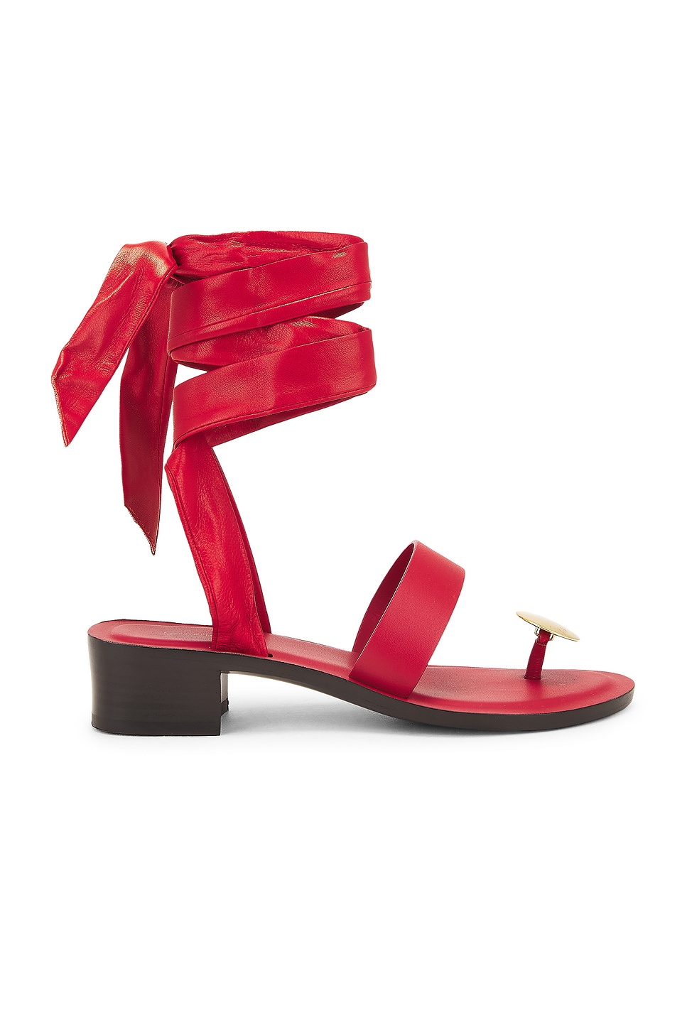 The Row Band Sandal in Gogi, Red, & Brass | FWRD