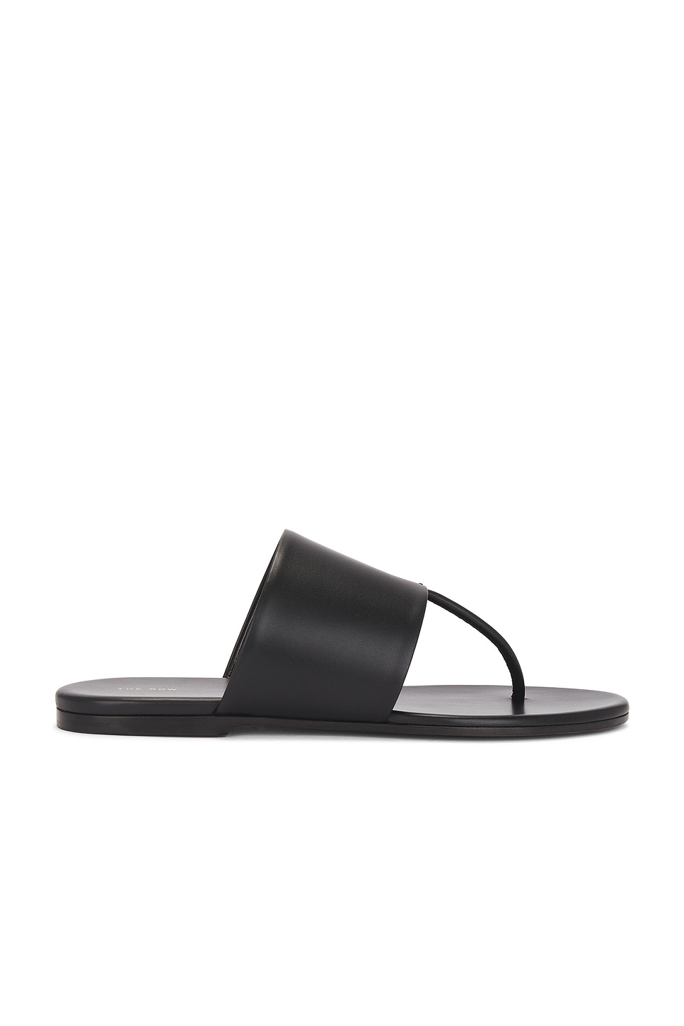 Image 1 of The Row Signum Flat Sandal in Black