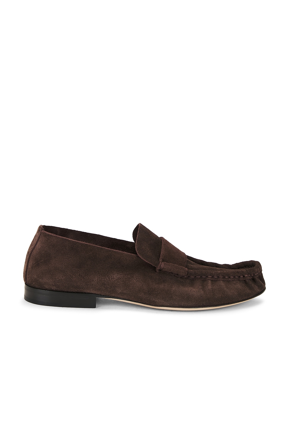 The Row Soft Mocassin In Brown
