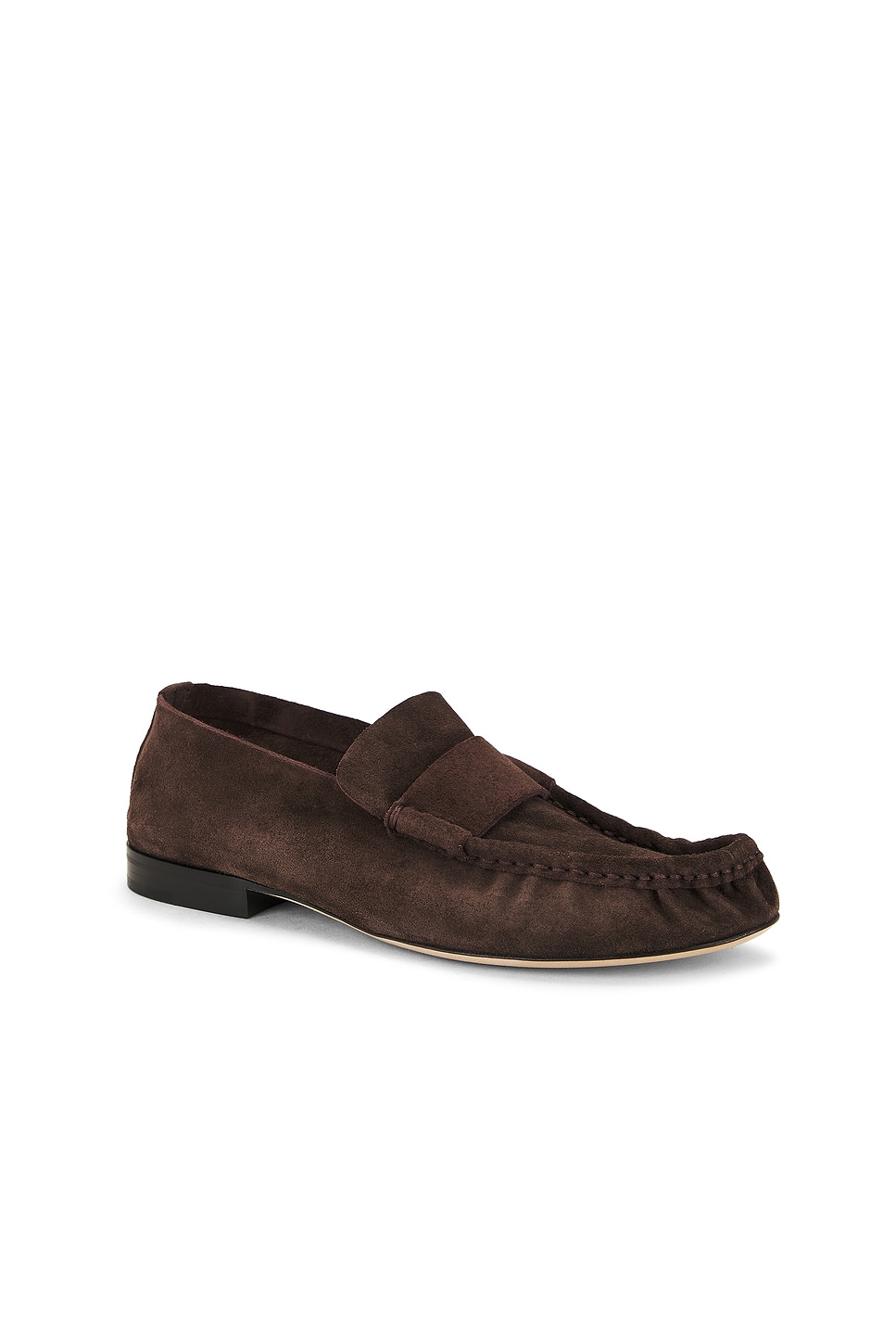 The Row Soft Mocassin In Brown
