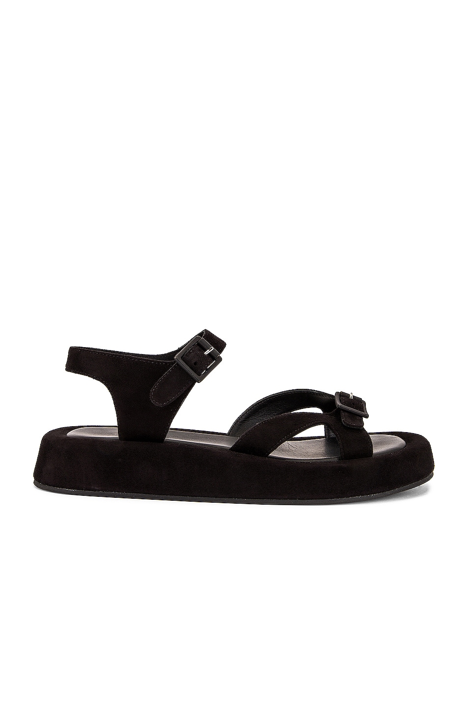 Image 1 of The Row Geri Sandals in Black