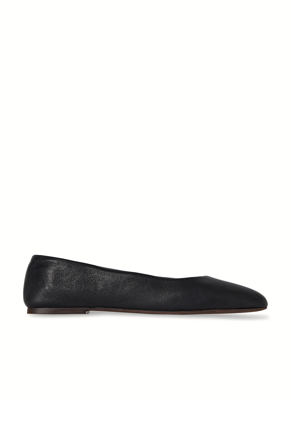 Square Ballet Flat in Black