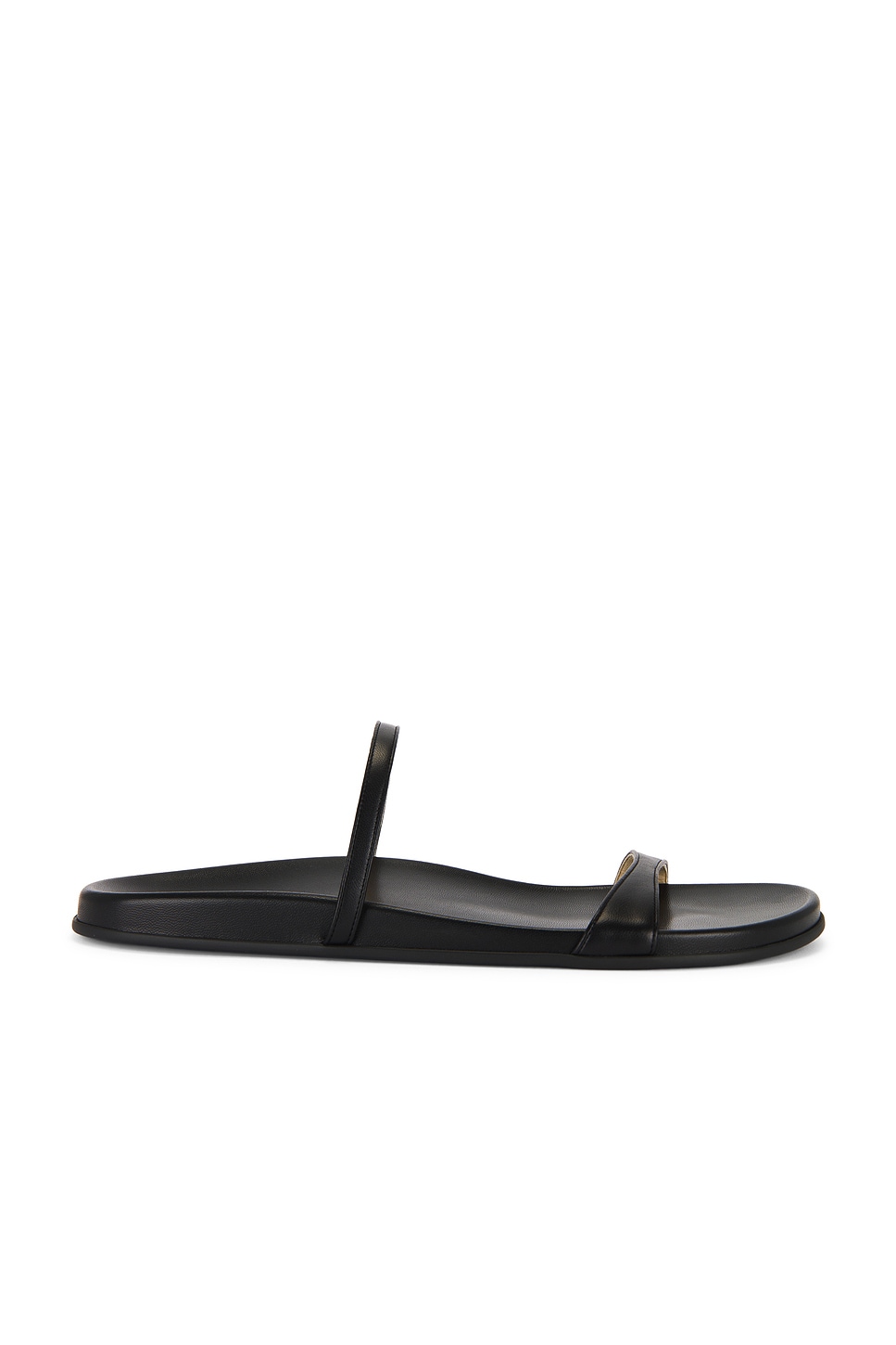 Image 1 of The Row Hugh Thin Strap Slide in Black