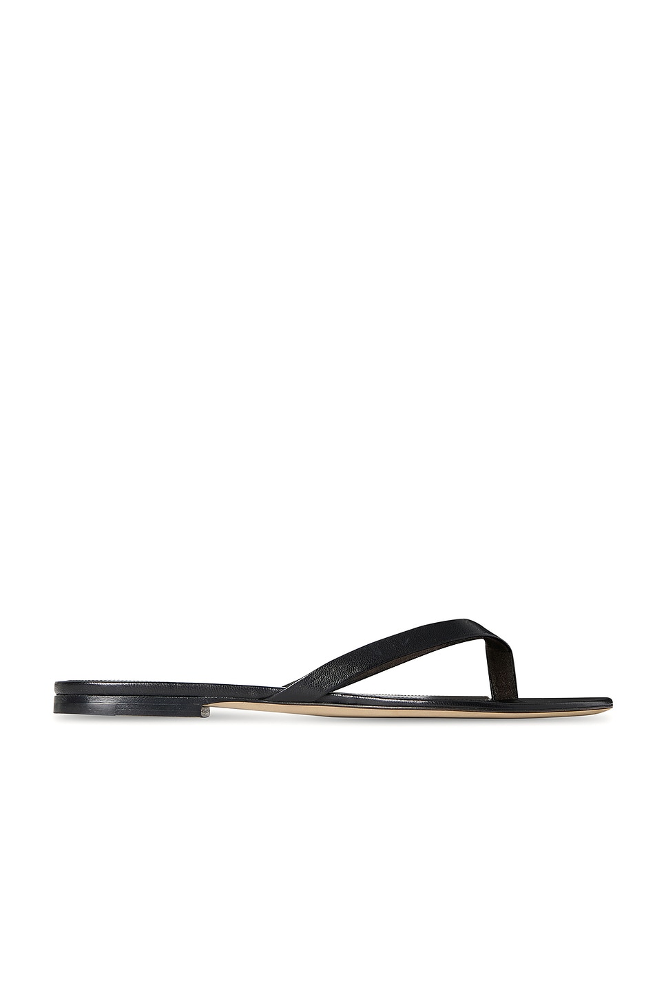 The Row Sacha Flat Thong Sandal In Black
