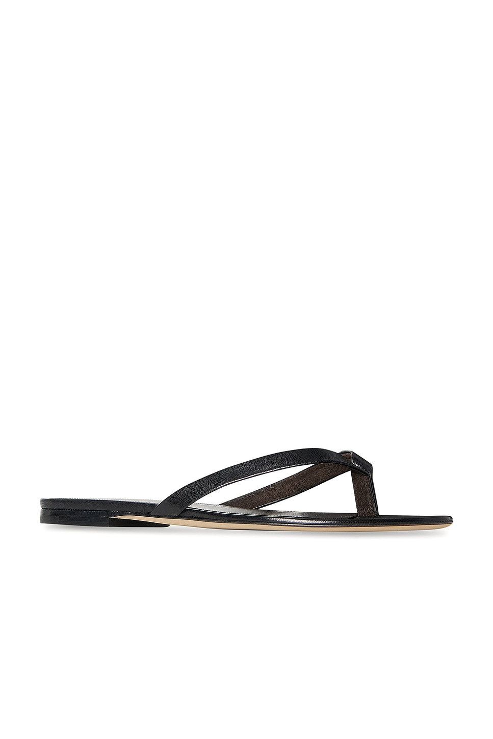 The Row Sacha Flat Thong Sandal In Black