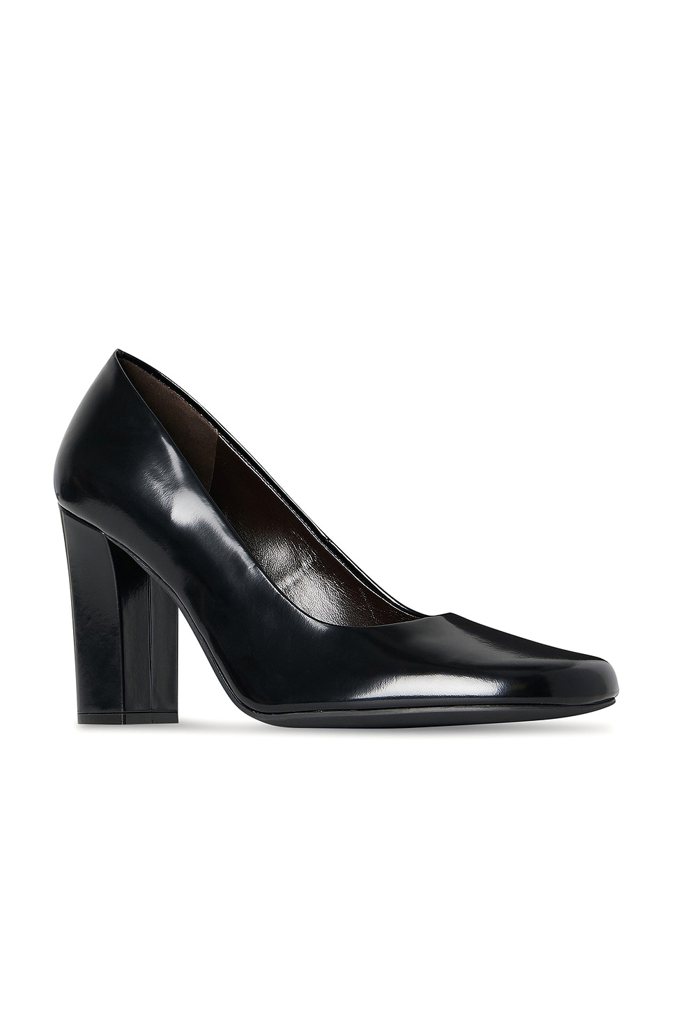 The Row Penelope High Leather Pumps In Black