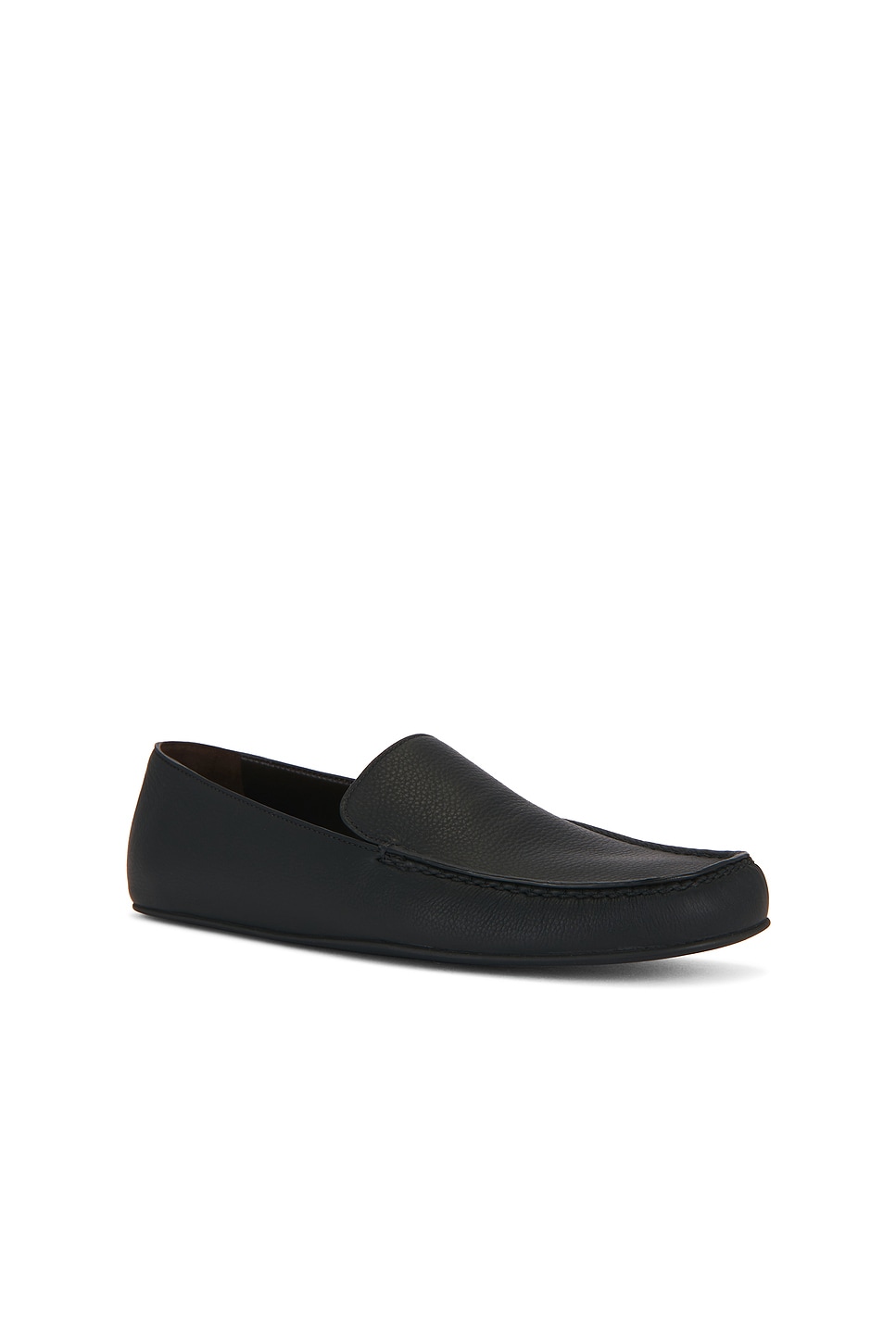 The Row Leo Slipper In Black