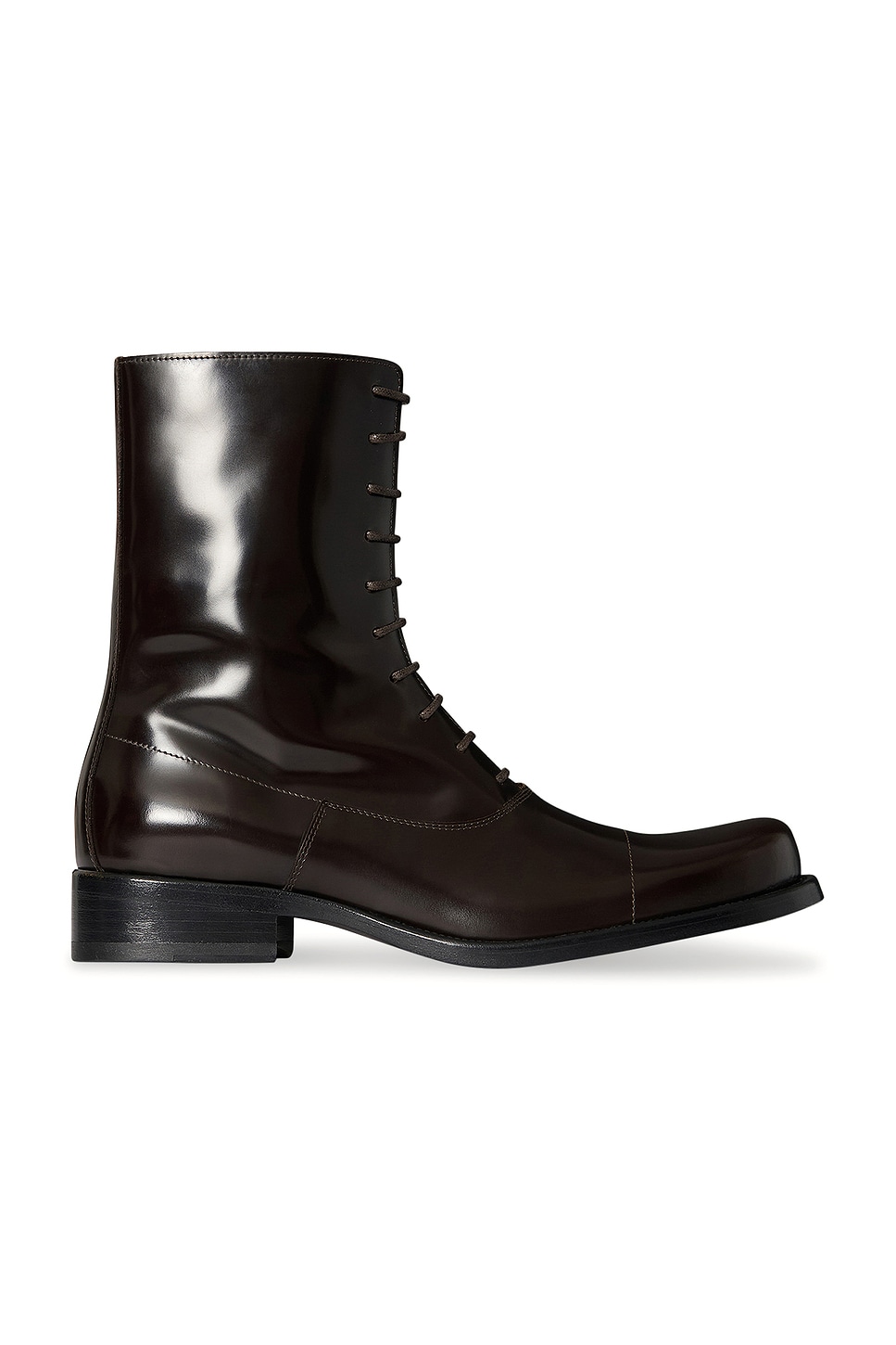 Image 1 of The Row Kai Lace Up Boot in Vintage Brown