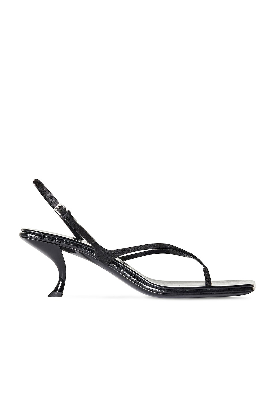 Image 1 of The Row Constance Pony Hair Sandals in Black