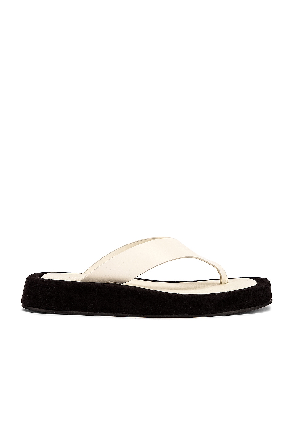 Image 1 of The Row Ginza Thong Sandals in Natural & Black