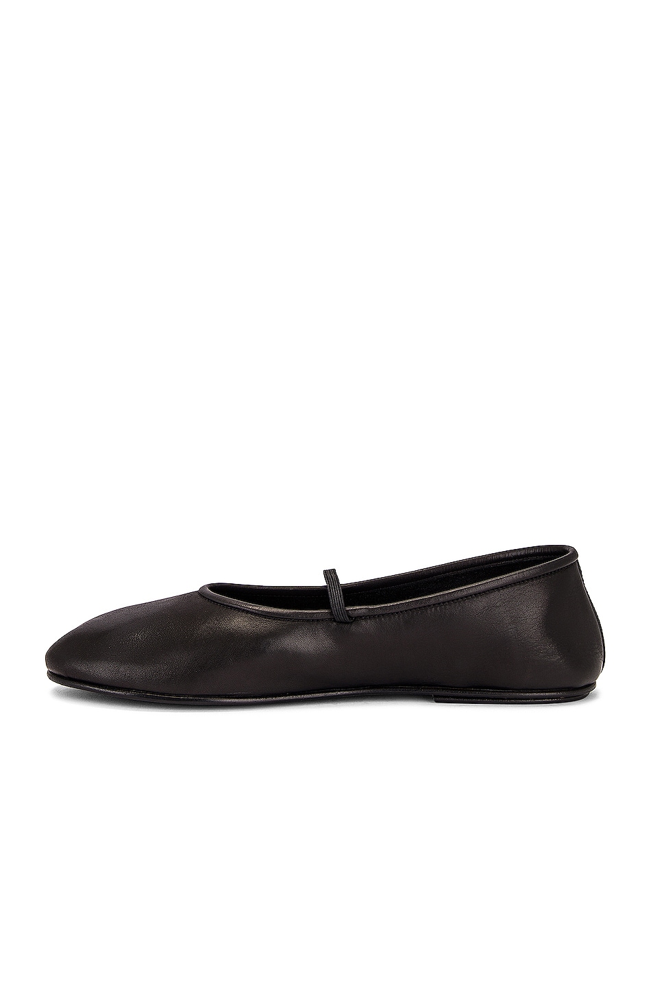 The Row Elastic Ballet Flats in Black FWRD