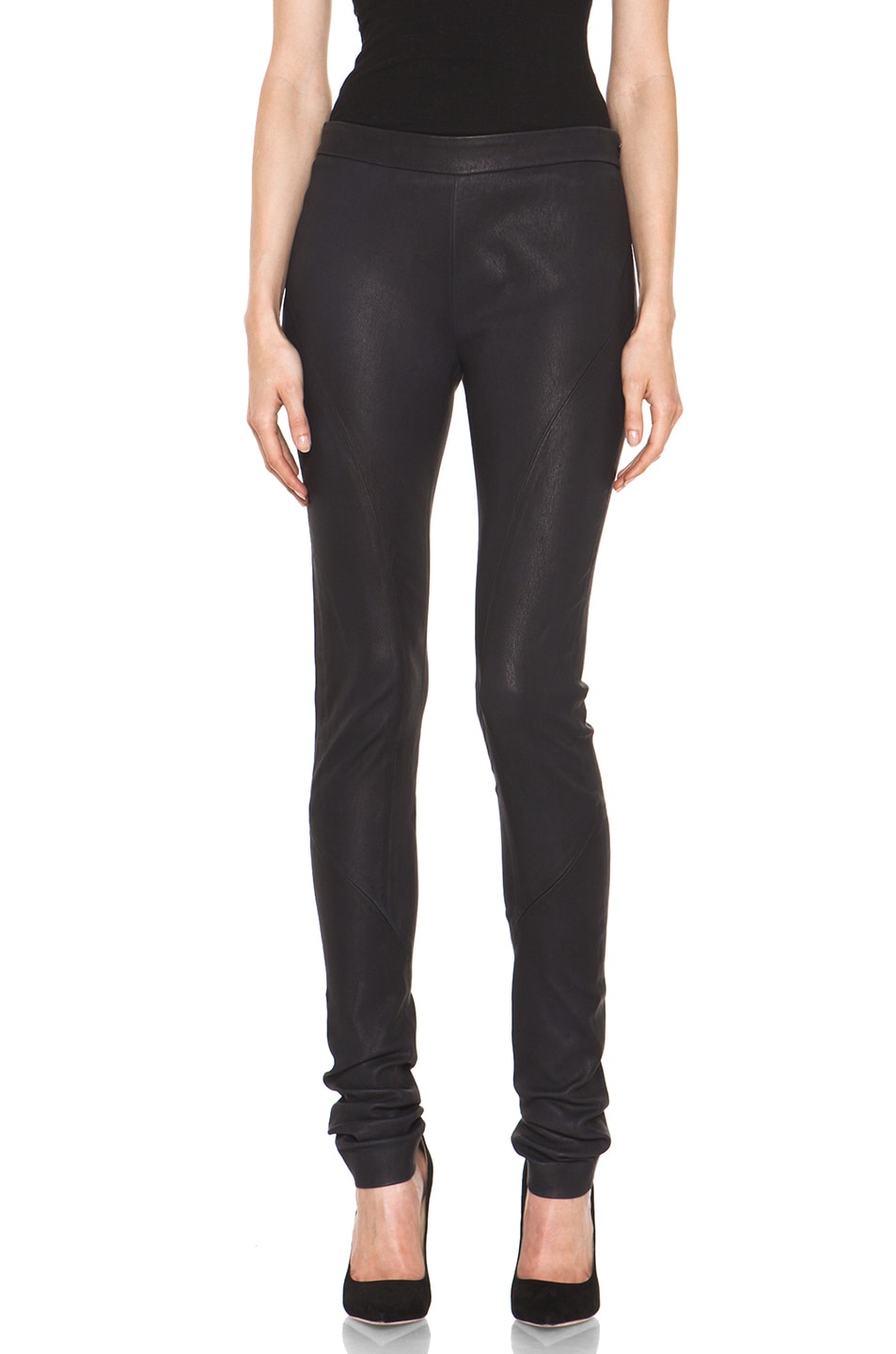 Image 1 of Tess Giberson Leather Legging in Slate Blue