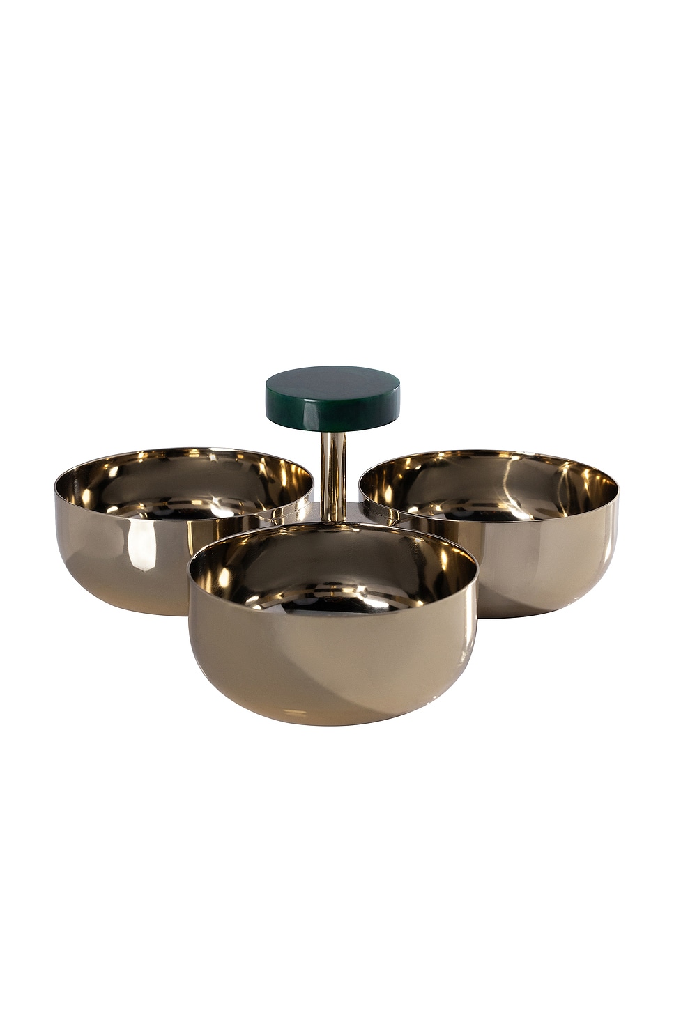 Image 1 of The Favorites Spiga Condiment Set in Gold & Green