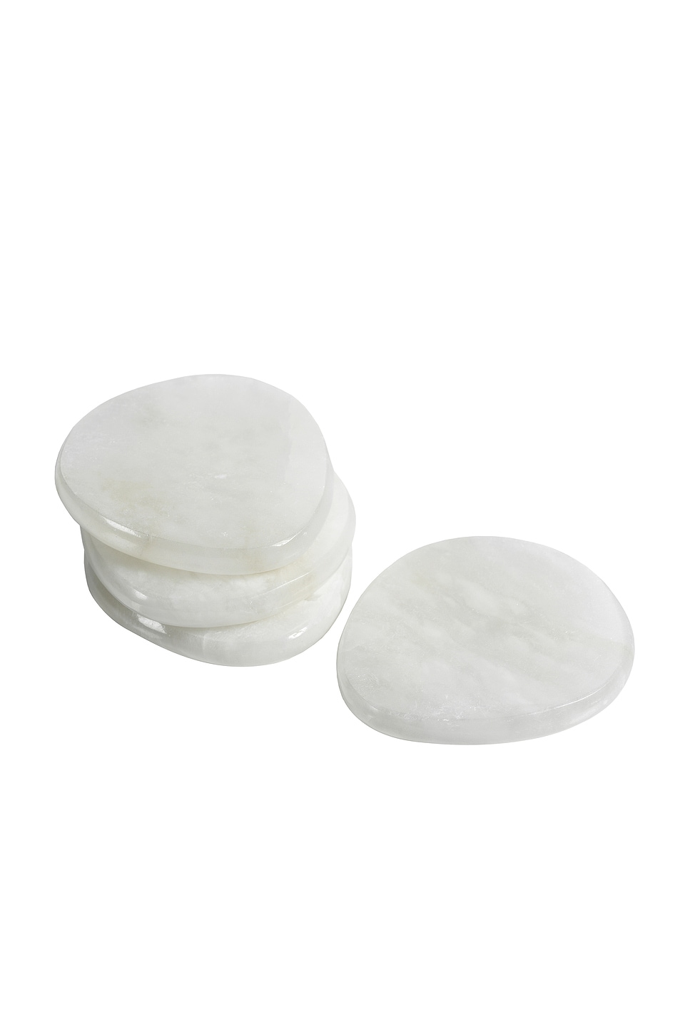 Image 1 of The Favorites La Salama Alabaster Coasters Set Of 4 in White