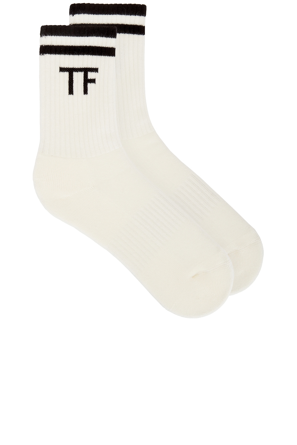 Ribbed Sport Socks in White