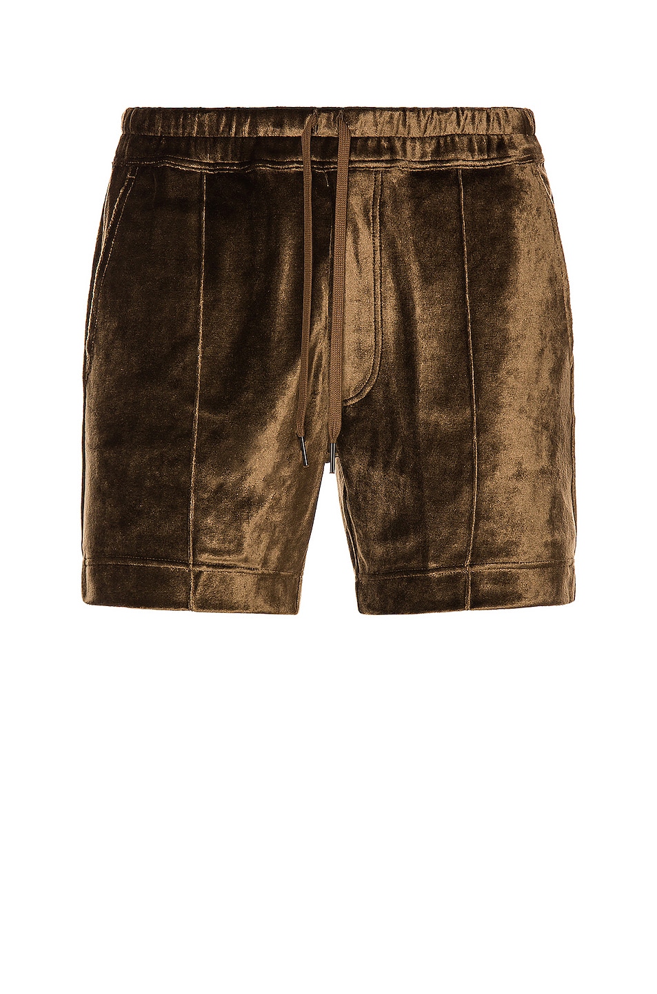 Image 1 of TOM FORD Fluid Velour Short Pants in Coco