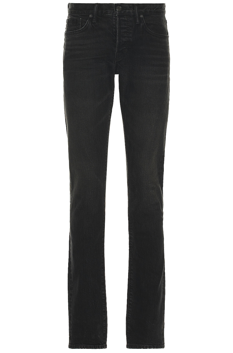 Image 1 of TOM FORD Black Denim Stretch Slim Fit Jean in Black