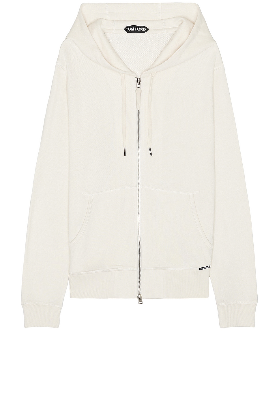 Image 1 of TOM FORD Lightweight Lounge Zip Hoodie in Ivory