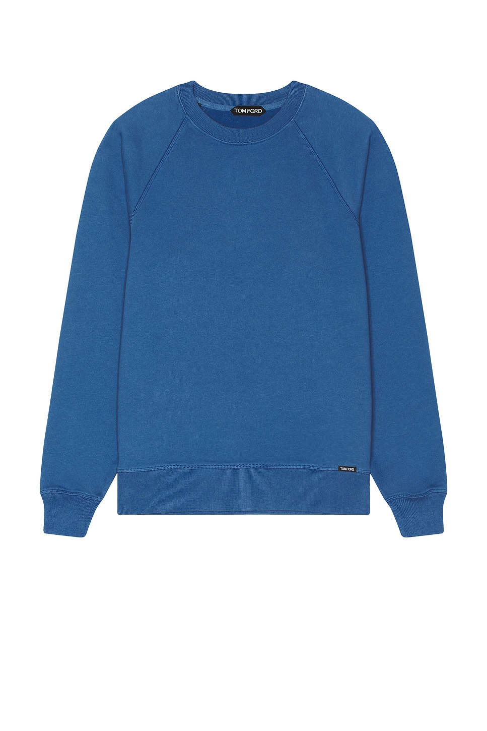 Image 1 of TOM FORD Garment Dyed Crewneck in Denim Blue