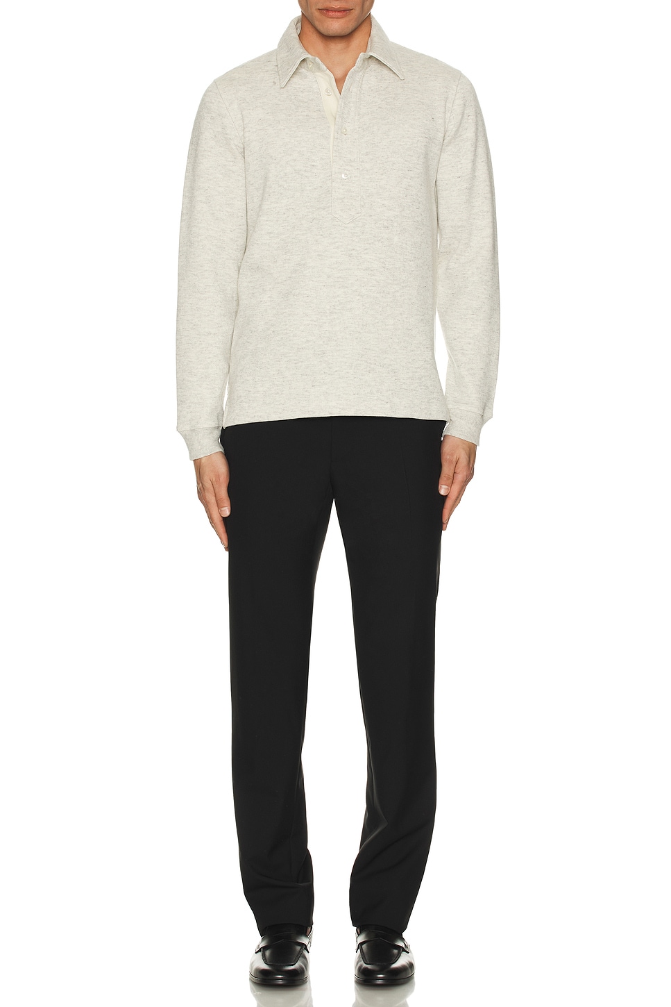 Image 1 of TOM FORD Rugby Polo Sweater in Light Grey