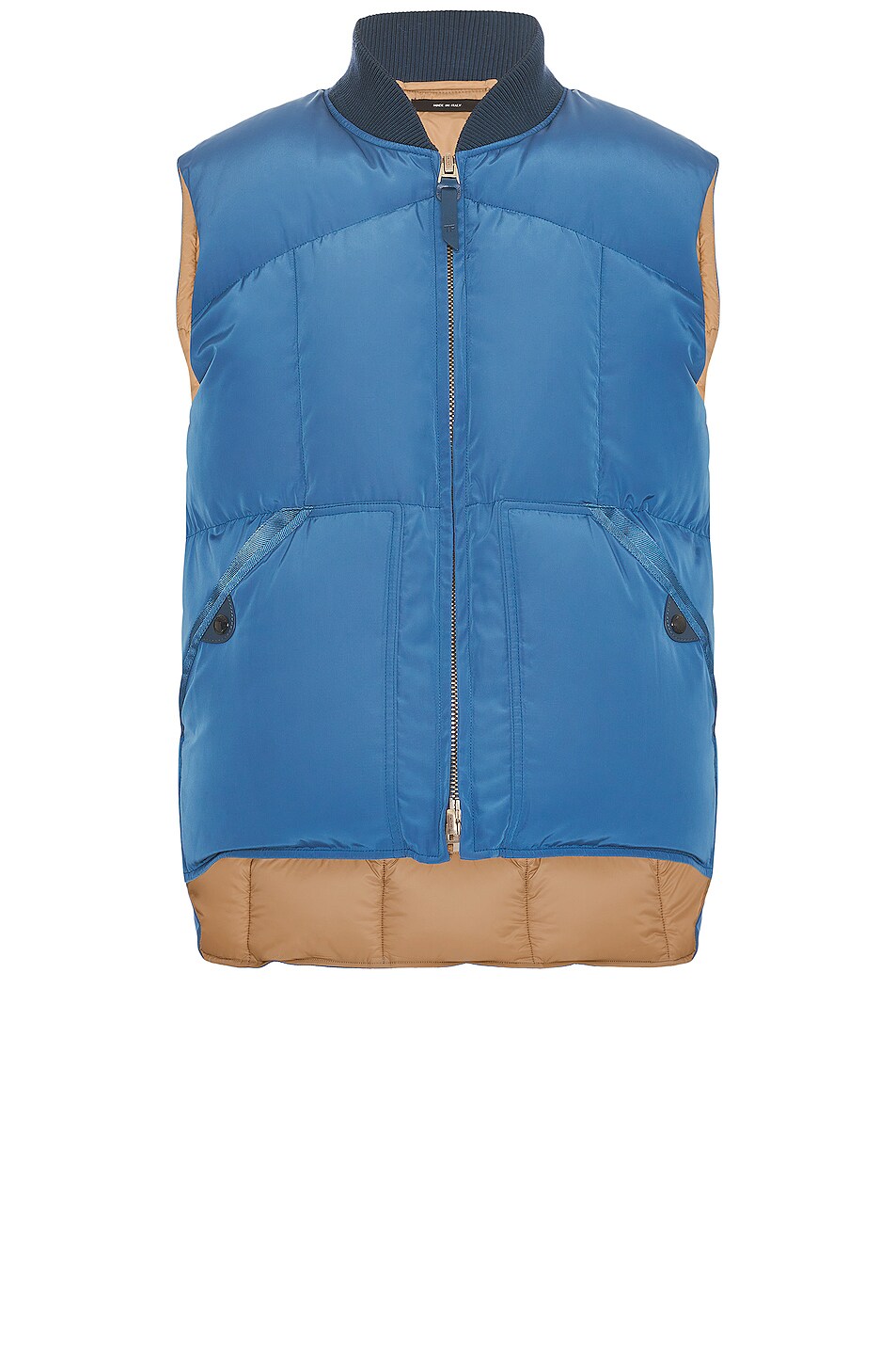 Image 1 of TOM FORD Micro Ottoman Down Vest in Blue