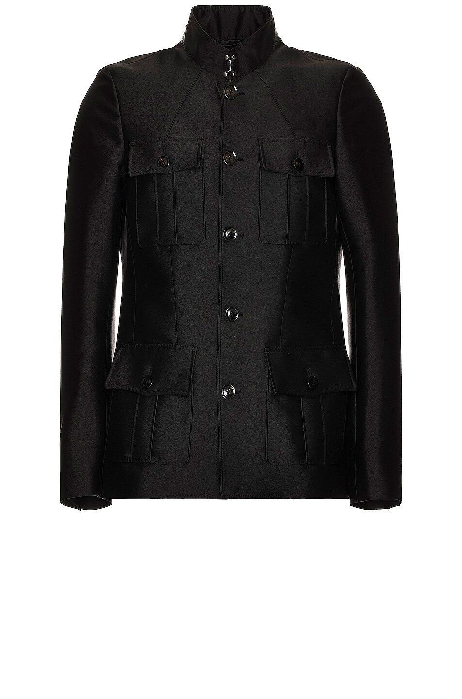 Image 1 of TOM FORD Military Peacoat Jacket in Black