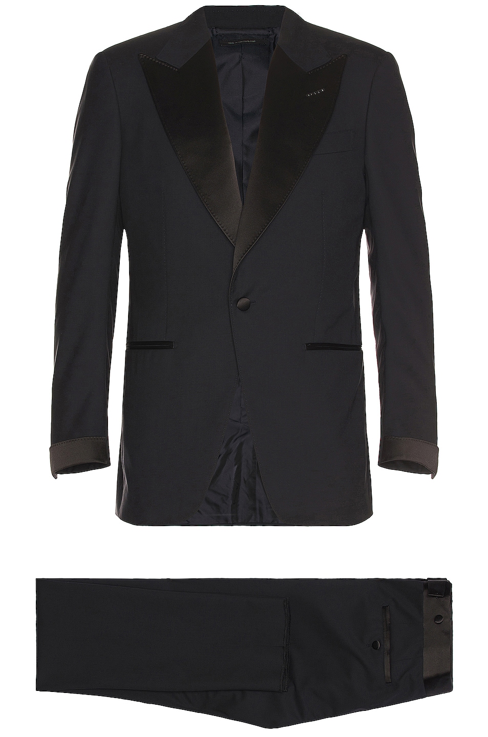Image 1 of TOM FORD Super 120's Plain Weave Atticus Evening Suit in Ink