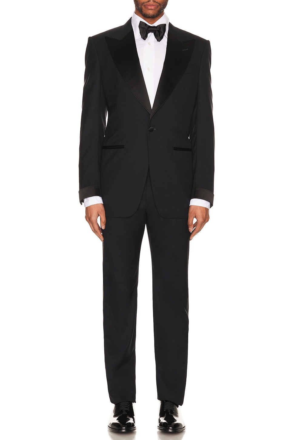 Image 1 of TOM FORD Super 120's Plain Weave Atticus Evening Suit in Ink