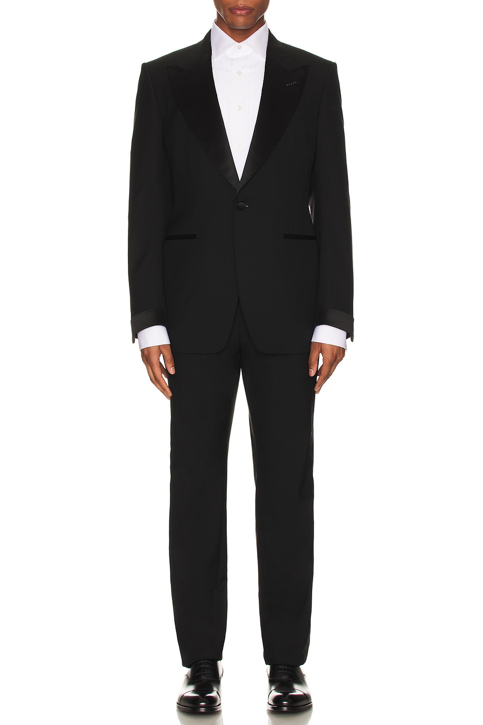 Image 1 of TOM FORD Super 120's Plain Weave Shelton Evening Suit in Black