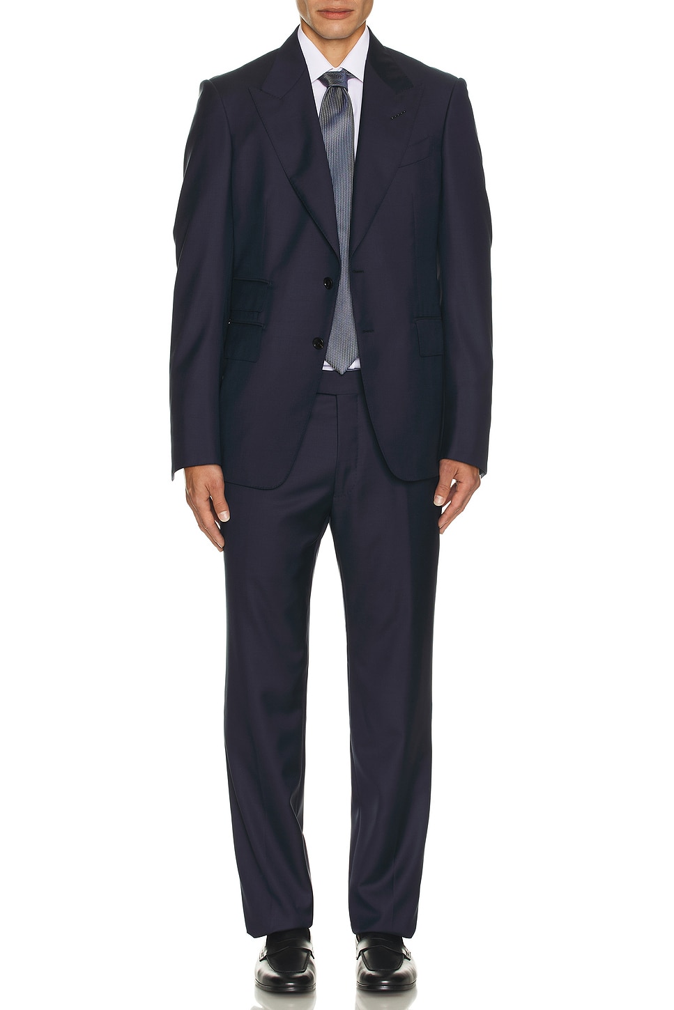 Image 1 of TOM FORD Super 110's Sharkskin Shelton Suit in Navy
