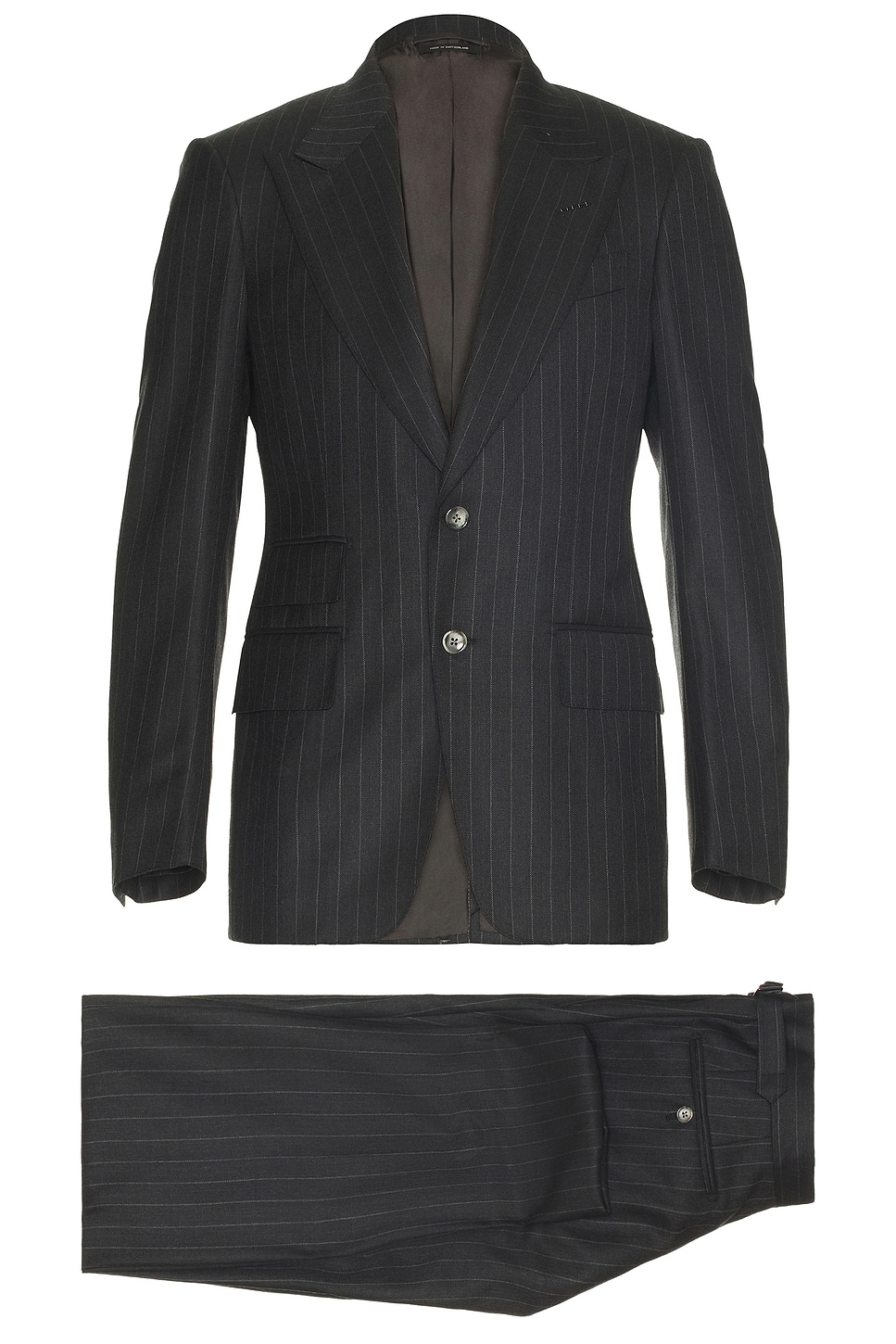 Image 1 of TOM FORD Chalk Stripe Shelton Suit in Dark Grey