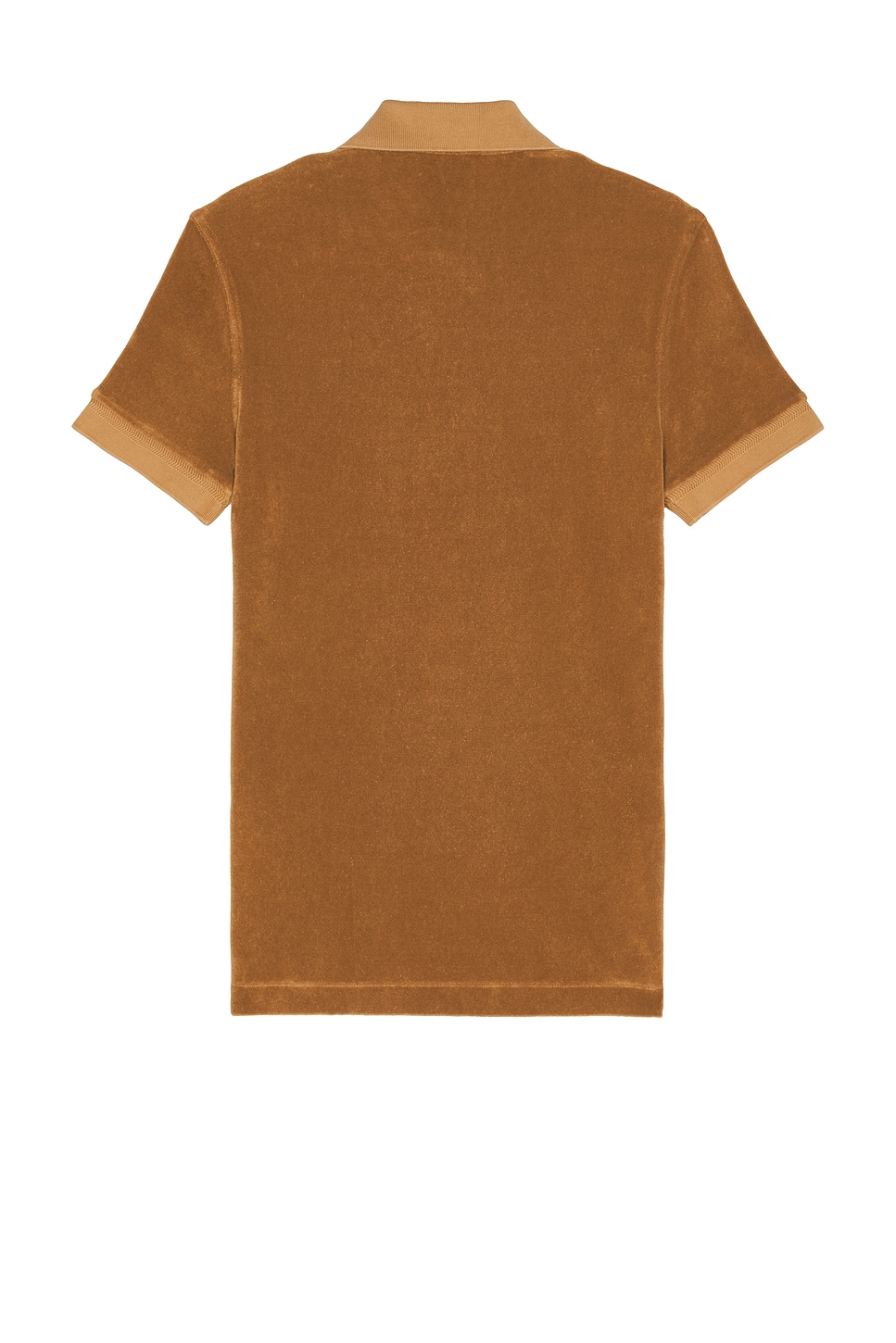 Tom Ford Cotton-blend Terry Polo Shirt In Brown